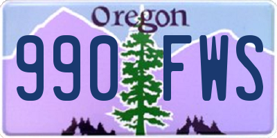 OR license plate 990FWS