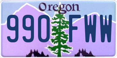 OR license plate 990FWW