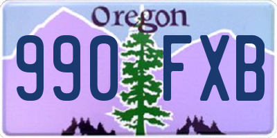 OR license plate 990FXB