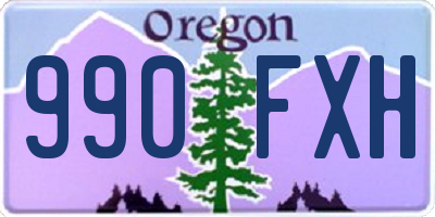 OR license plate 990FXH