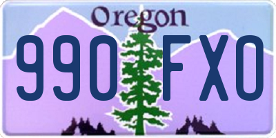 OR license plate 990FXO