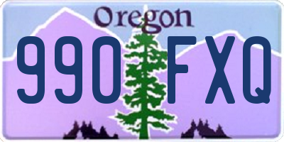 OR license plate 990FXQ