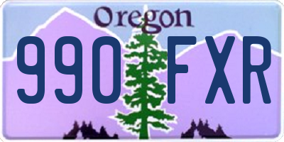 OR license plate 990FXR