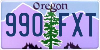 OR license plate 990FXT