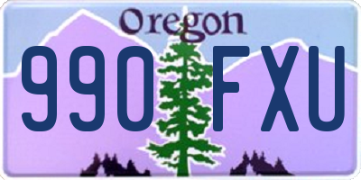 OR license plate 990FXU