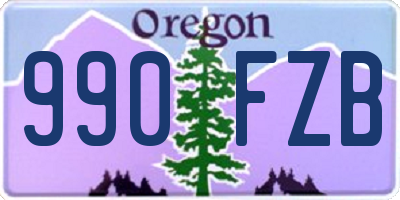 OR license plate 990FZB