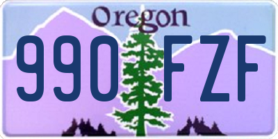 OR license plate 990FZF