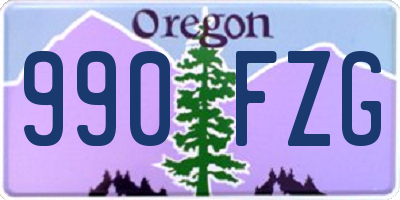 OR license plate 990FZG