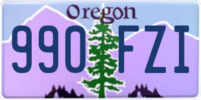 OR license plate 990FZI