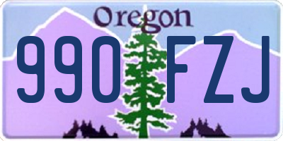 OR license plate 990FZJ