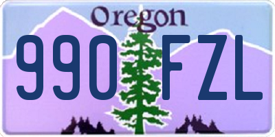 OR license plate 990FZL