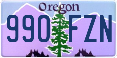 OR license plate 990FZN