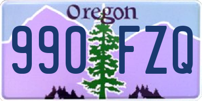 OR license plate 990FZQ