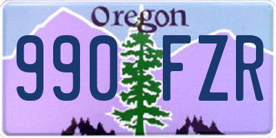 OR license plate 990FZR