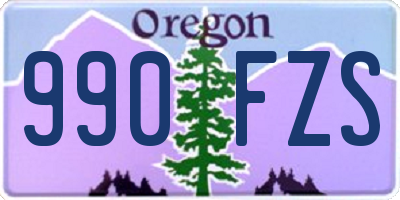 OR license plate 990FZS