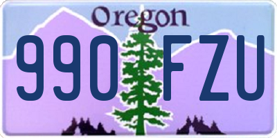 OR license plate 990FZU