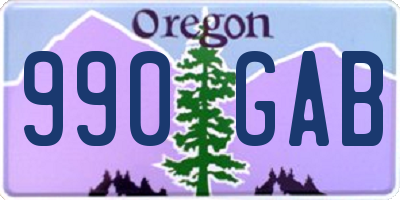 OR license plate 990GAB