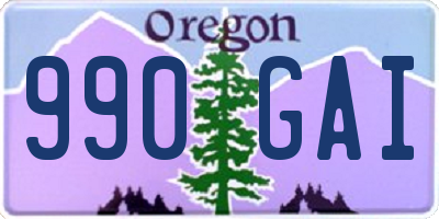 OR license plate 990GAI