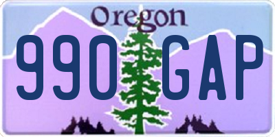OR license plate 990GAP