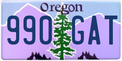 OR license plate 990GAT