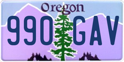 OR license plate 990GAV