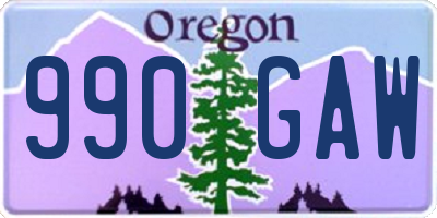 OR license plate 990GAW