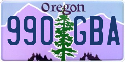 OR license plate 990GBA