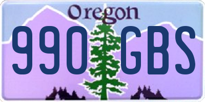 OR license plate 990GBS