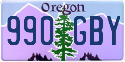 OR license plate 990GBY
