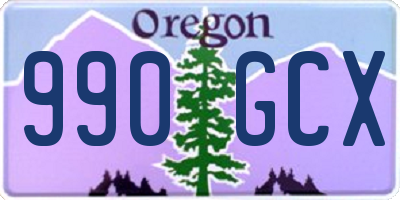 OR license plate 990GCX