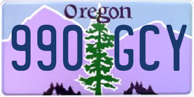 OR license plate 990GCY