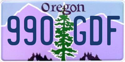 OR license plate 990GDF