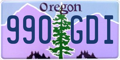 OR license plate 990GDI