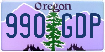 OR license plate 990GDP