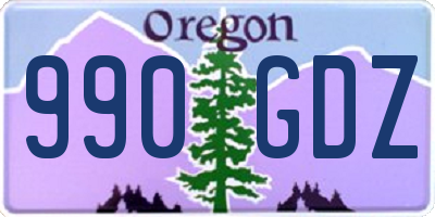 OR license plate 990GDZ