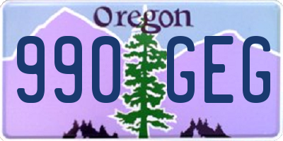 OR license plate 990GEG
