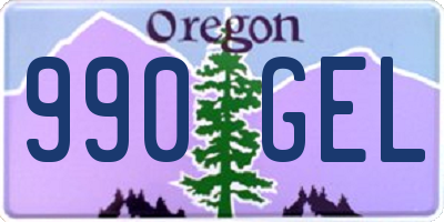 OR license plate 990GEL