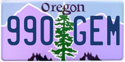 OR license plate 990GEM