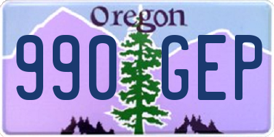 OR license plate 990GEP