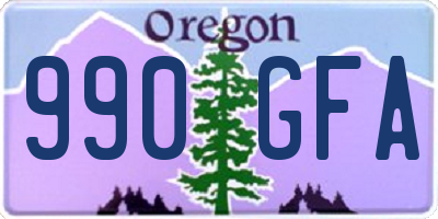 OR license plate 990GFA