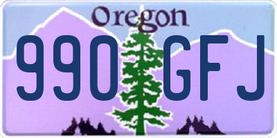 OR license plate 990GFJ