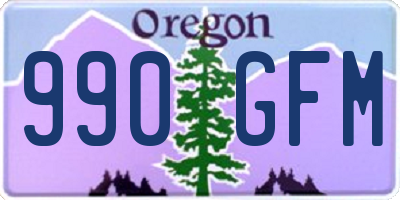 OR license plate 990GFM