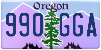 OR license plate 990GGA