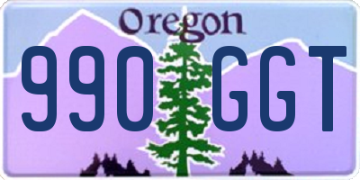 OR license plate 990GGT