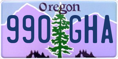 OR license plate 990GHA