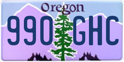 OR license plate 990GHC