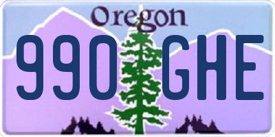 OR license plate 990GHE