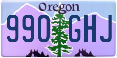 OR license plate 990GHJ