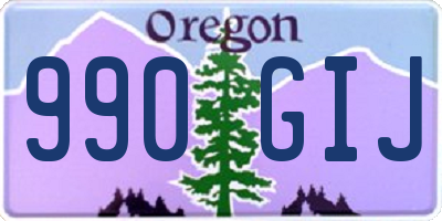 OR license plate 990GIJ