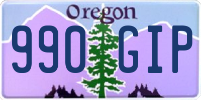 OR license plate 990GIP